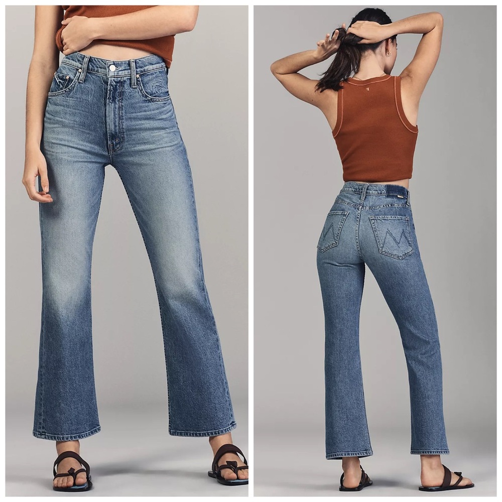 MOTHER The Scooter High-Rise Bootcut Ankle Jeans